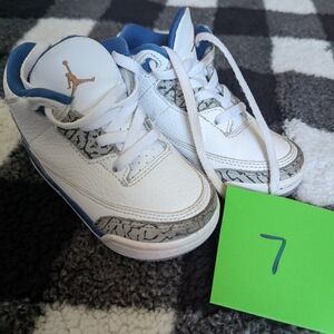 Kids White and Blue Sneakers